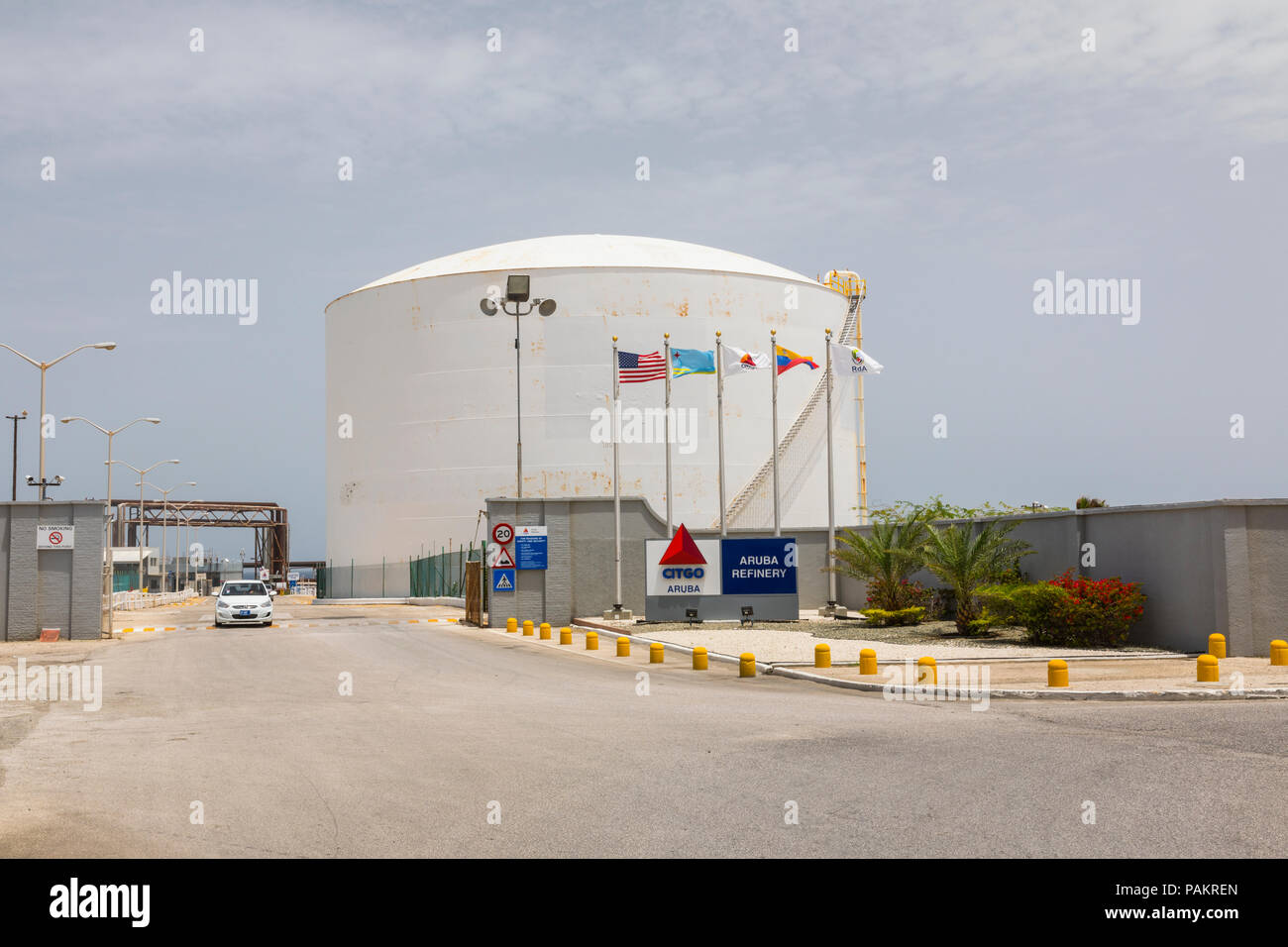 Aruba Oil Refinery, San Nicolas, Aruba, Karibik Stockfoto