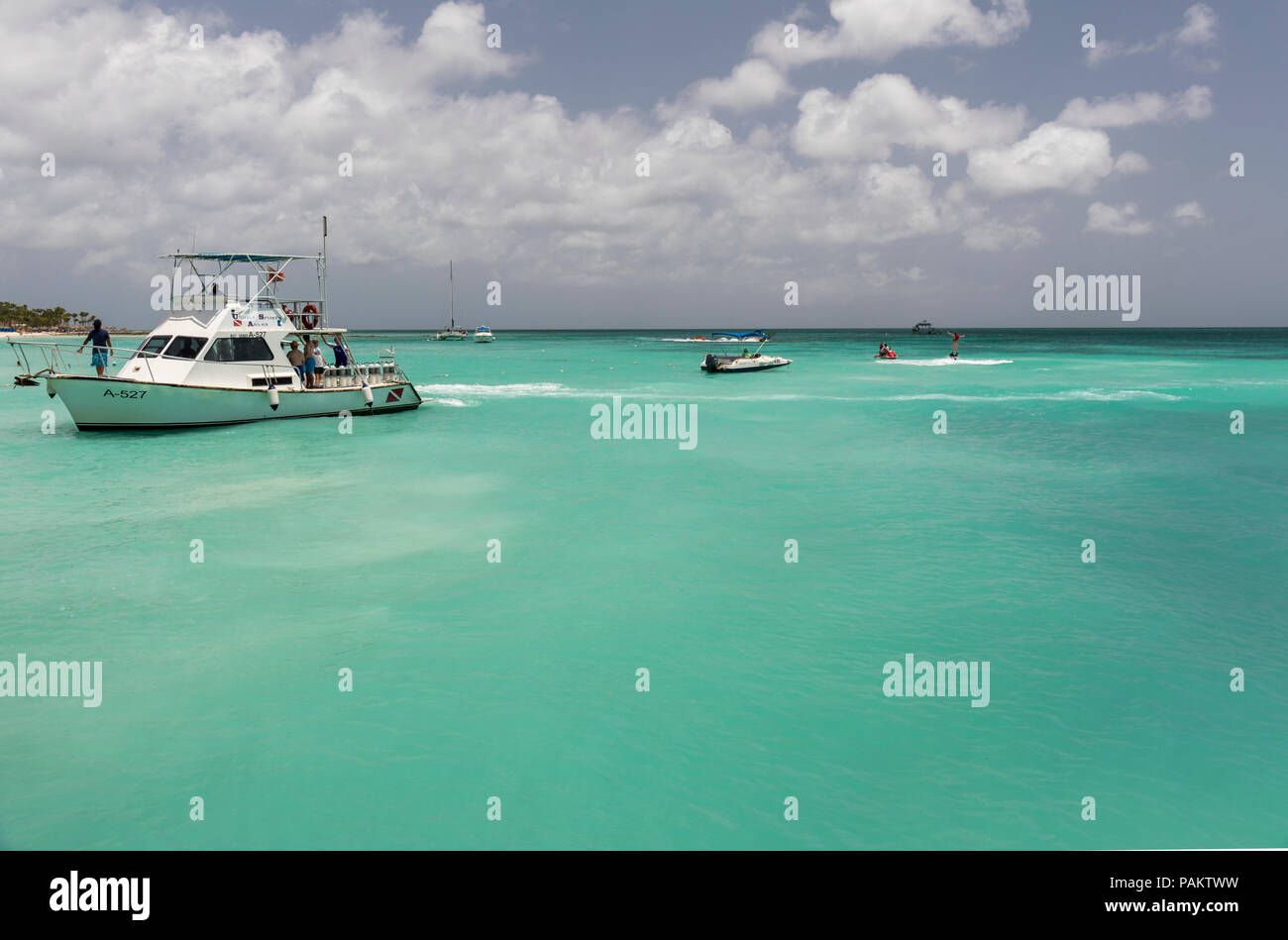 Wassersport, Palm Beach, Aruba, Karibik Stockfoto