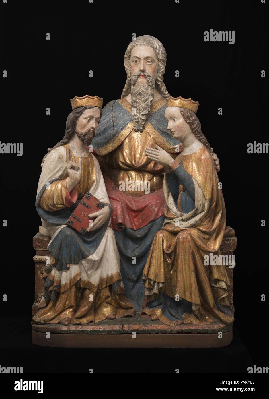 Krönung der Jungfrau Maria. Kultur: Österreichische. Abmessungen: 43 cm × 29 × 14 cm, 84 lb. (110,5 × 73,7 × 37,5 cm, 38,1 kg). Datum: 15. Museum: Metropolitan Museum of Art, New York, USA. Stockfoto