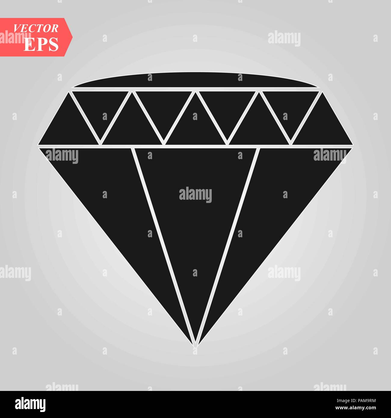 Black Diamond icon Vector Illustration. weißen Hintergrund eps 10. Stock Vektor