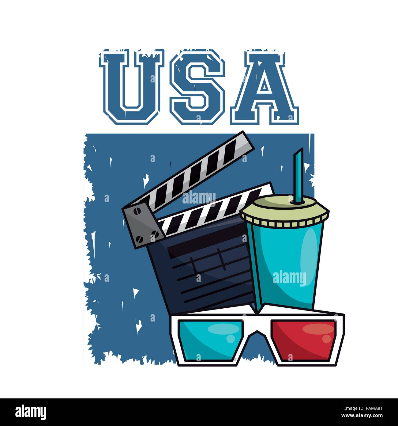 USA Filme und Unterhaltung Stock Vektor