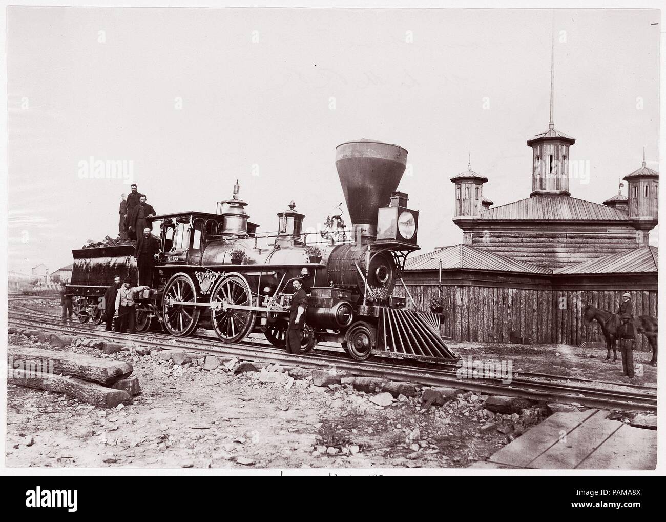 Lok #133 U.S.M.R.R. Artist: Andrew Joseph Russell (American, 1830-1902). Ehemalige Attribution: Ehemals zugeschrieben, Mathew B. Brady (American, geboren in Irland, 1823?-1896 New York). Datum: 1861-65. Museum: Metropolitan Museum of Art, New York, USA. Stockfoto