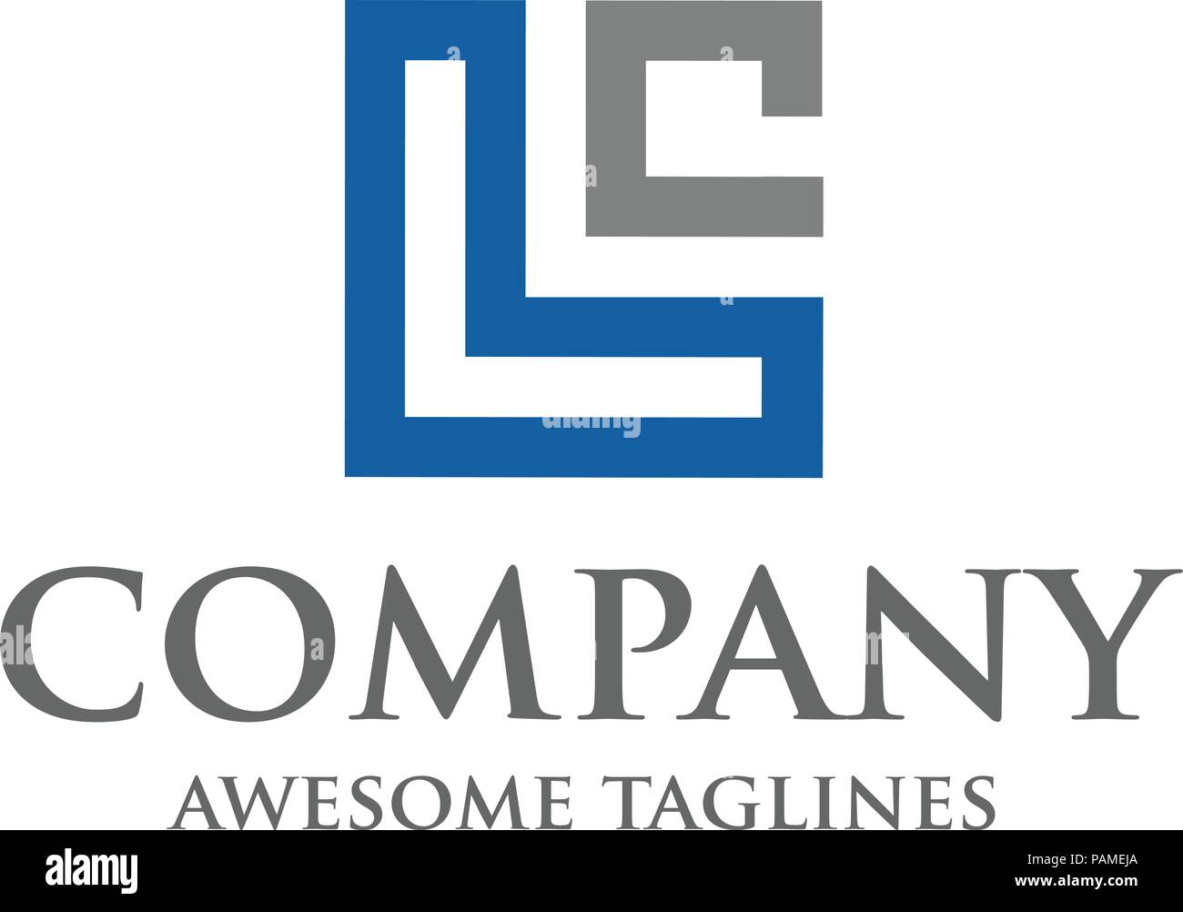 LC schreiben Logo Design Vector Illustration Vorlage, L schreiben logo Vektor, Brief LW und C-logo Vektor, kreatives Schreiben LC schreiben Logo Stock Vektor