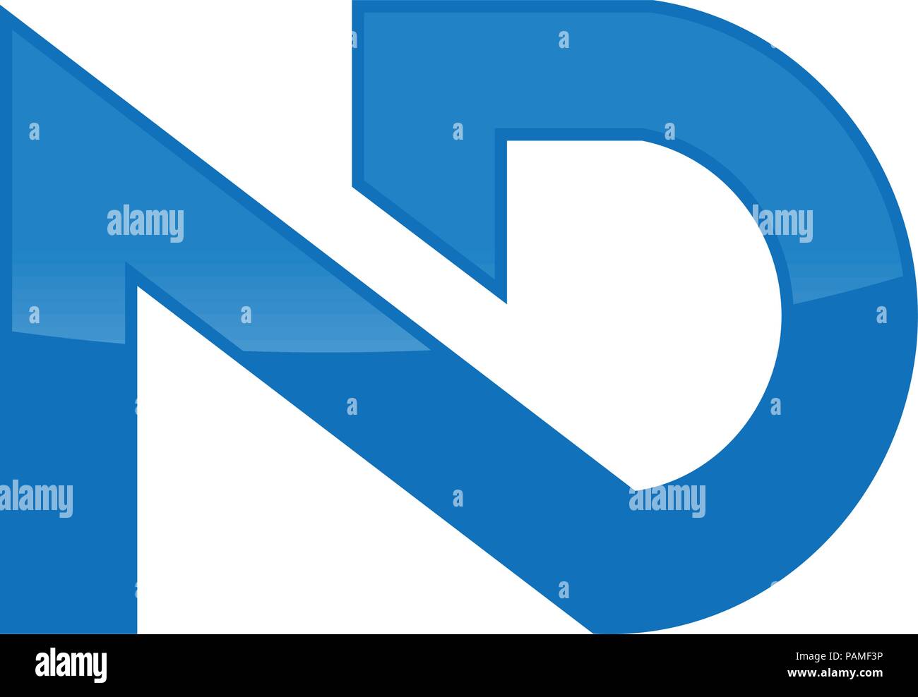 Kreative elegante Schreiben ND logo Konzept, ND schreiben, ND Symbol Stock Vektor