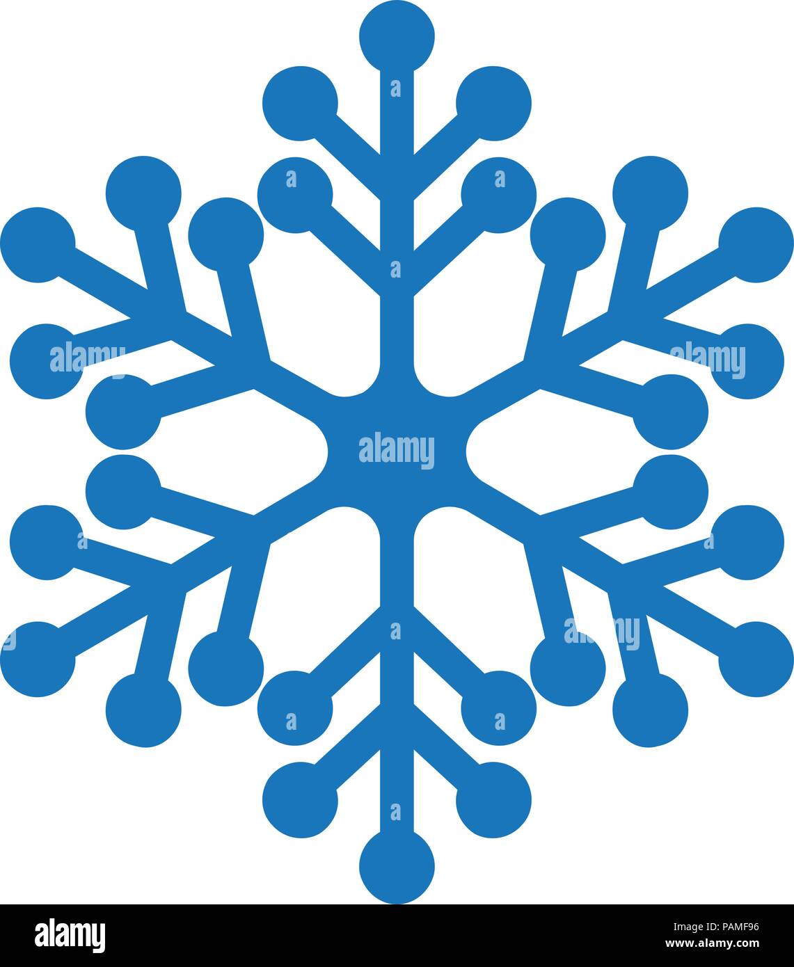 Schneeflocken-symbol. Schneeflocke logo Vektor. abstrakte schneeflocke Logo, gefrorenes Produkt, Weihnachtsfeier Stock Vektor