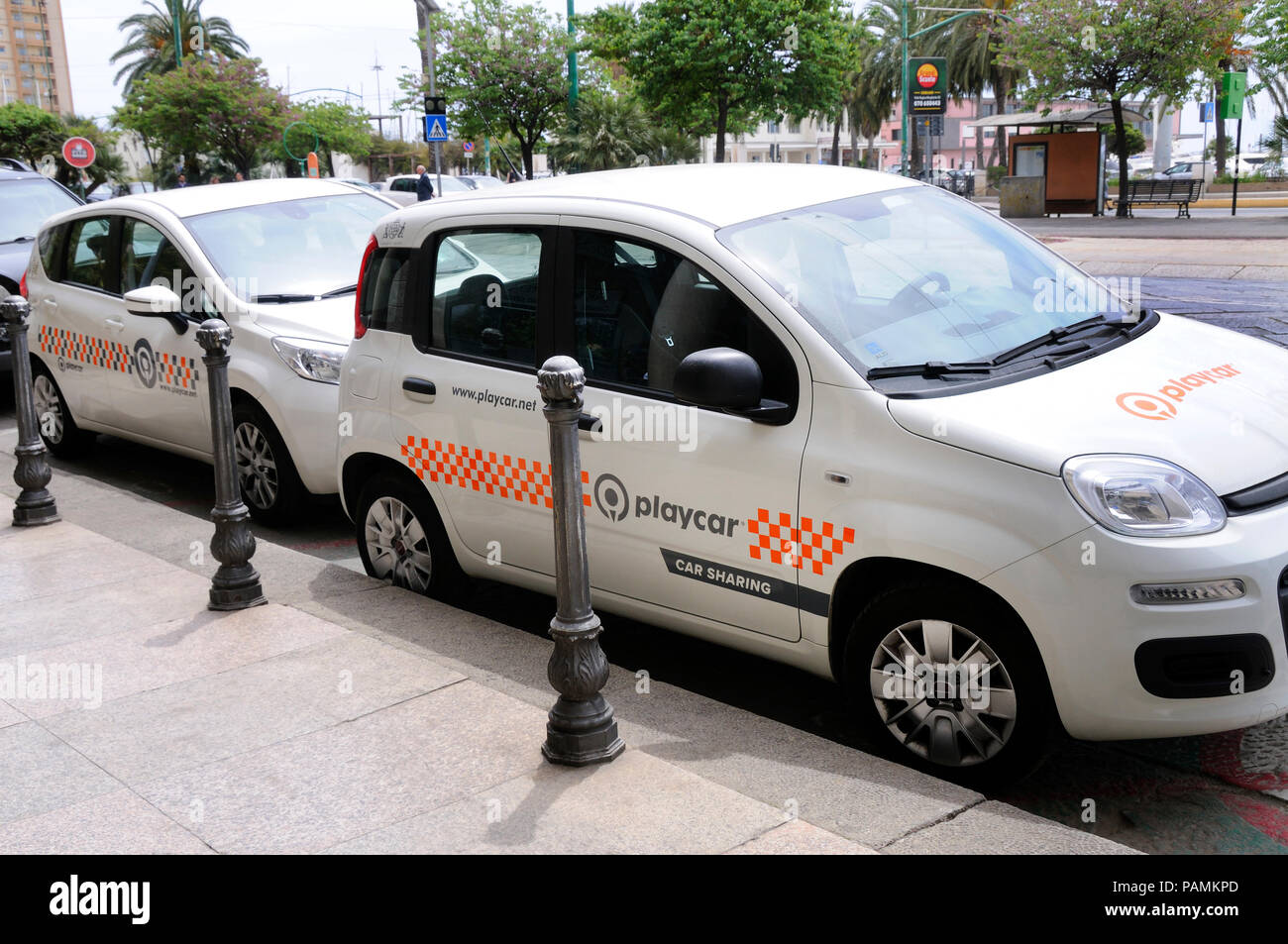 Car Sharing Cagliari Sardinien Italien Stockfoto