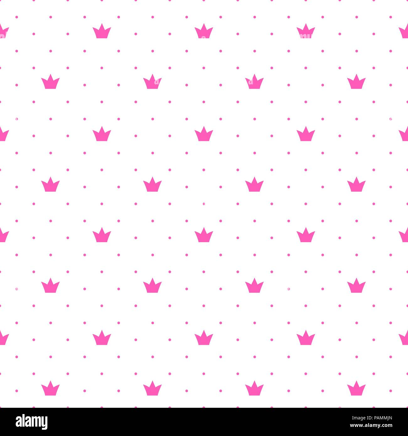 Prinzessin Krone Musterdesign Hintergrund Vektor-Illustration Stock Vektor