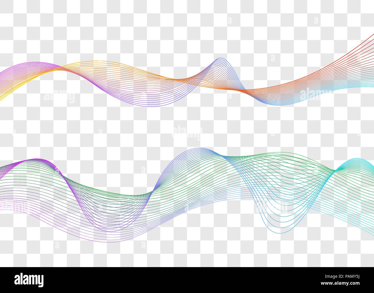 Schallwelle, Musik-Kurve, die Kurve, Linie, abstrakte flow Vector Illustration Stock Vektor