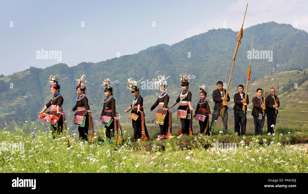 Miao ethnische Gruppe Stockfoto