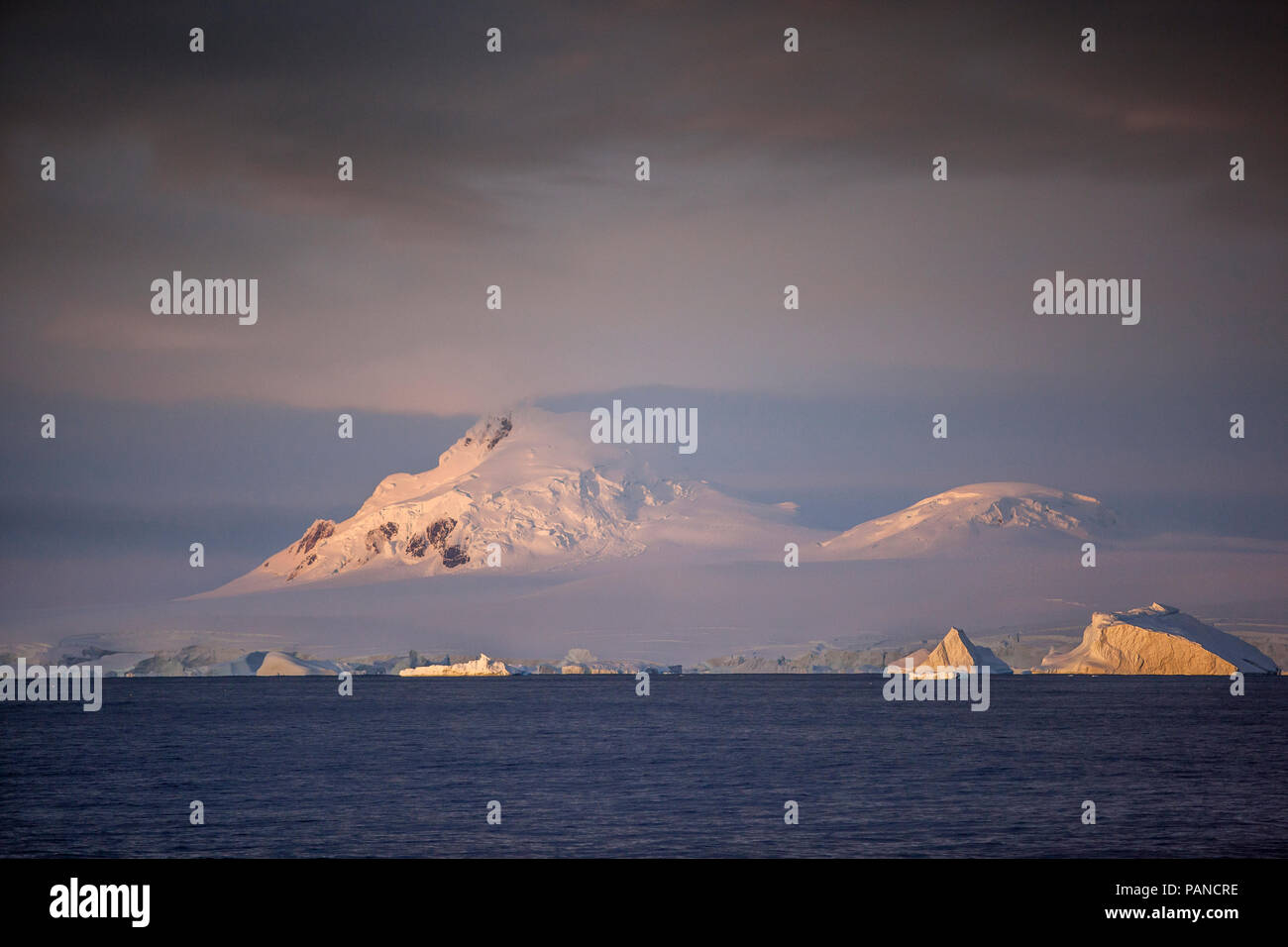 Antarktis, Antarktische Halbinsel, Iceberg, morgen stimmung Stockfoto