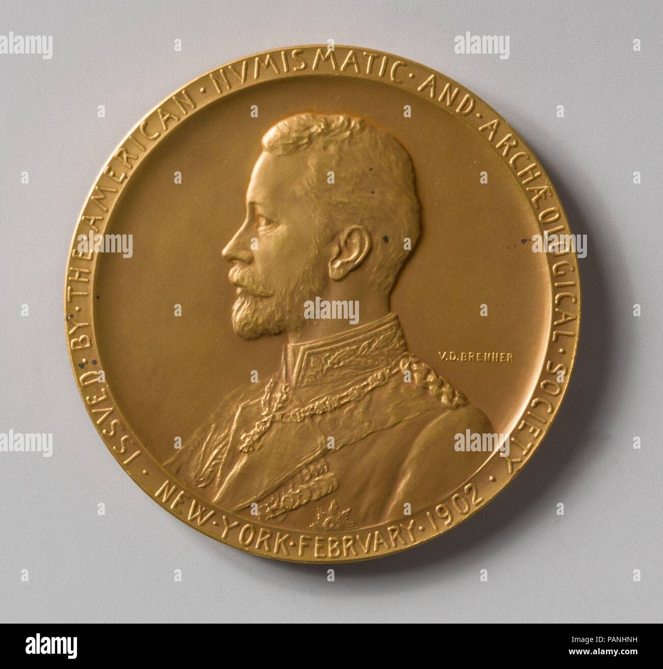 Prinz Heinrich von Preußen. Artist: Victor David Brenner (Amerikanische (Litauen) geboren, Kaunas 1871-1924 New York). Abmessungen: Durchm. 2 3/4 in. (7 cm). Datum: 1902. Museum: Metropolitan Museum of Art, New York, USA. Stockfoto