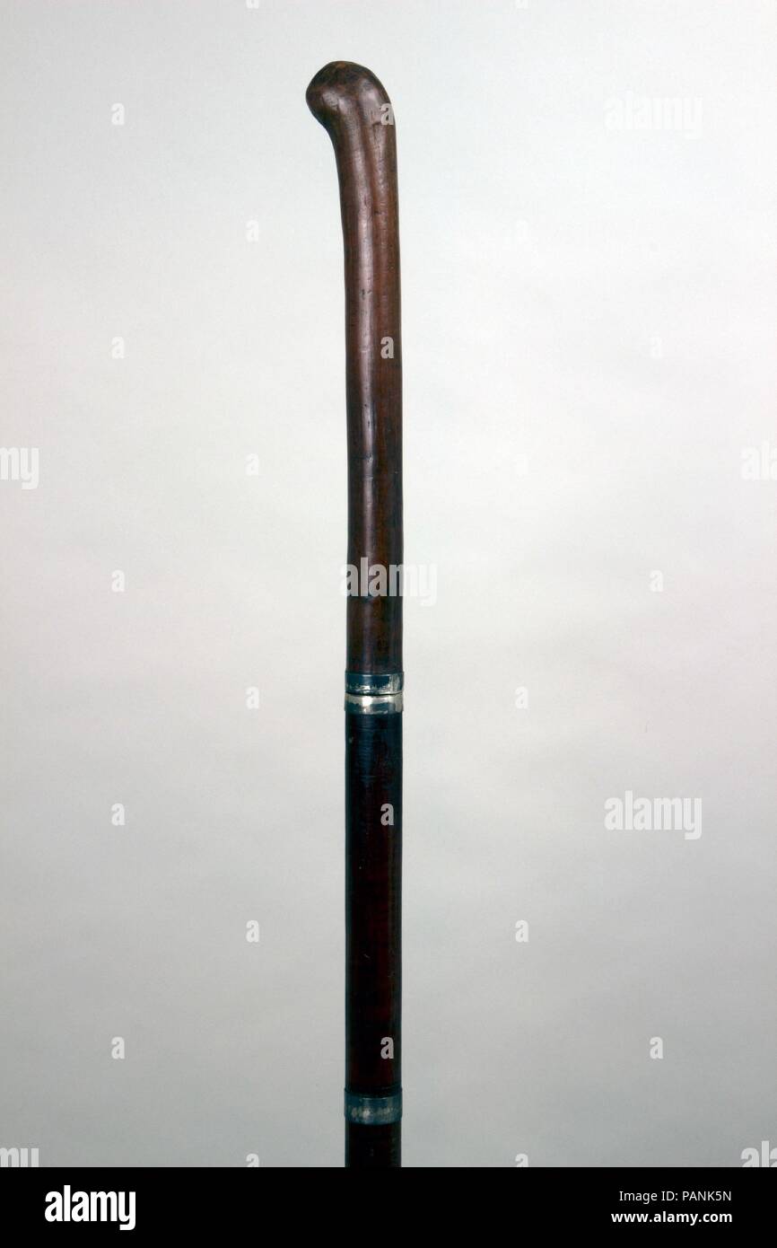 Schwert Stock mit zwei Messer und Scheide. Kultur: Burma. Abmessungen: L.  insgesamt mit Scheide 42. (106,7 cm); große Klinge (a); L. 26 15/16 in.  (68,4 cm); W. 1 15/16 in. (4,9 cm);