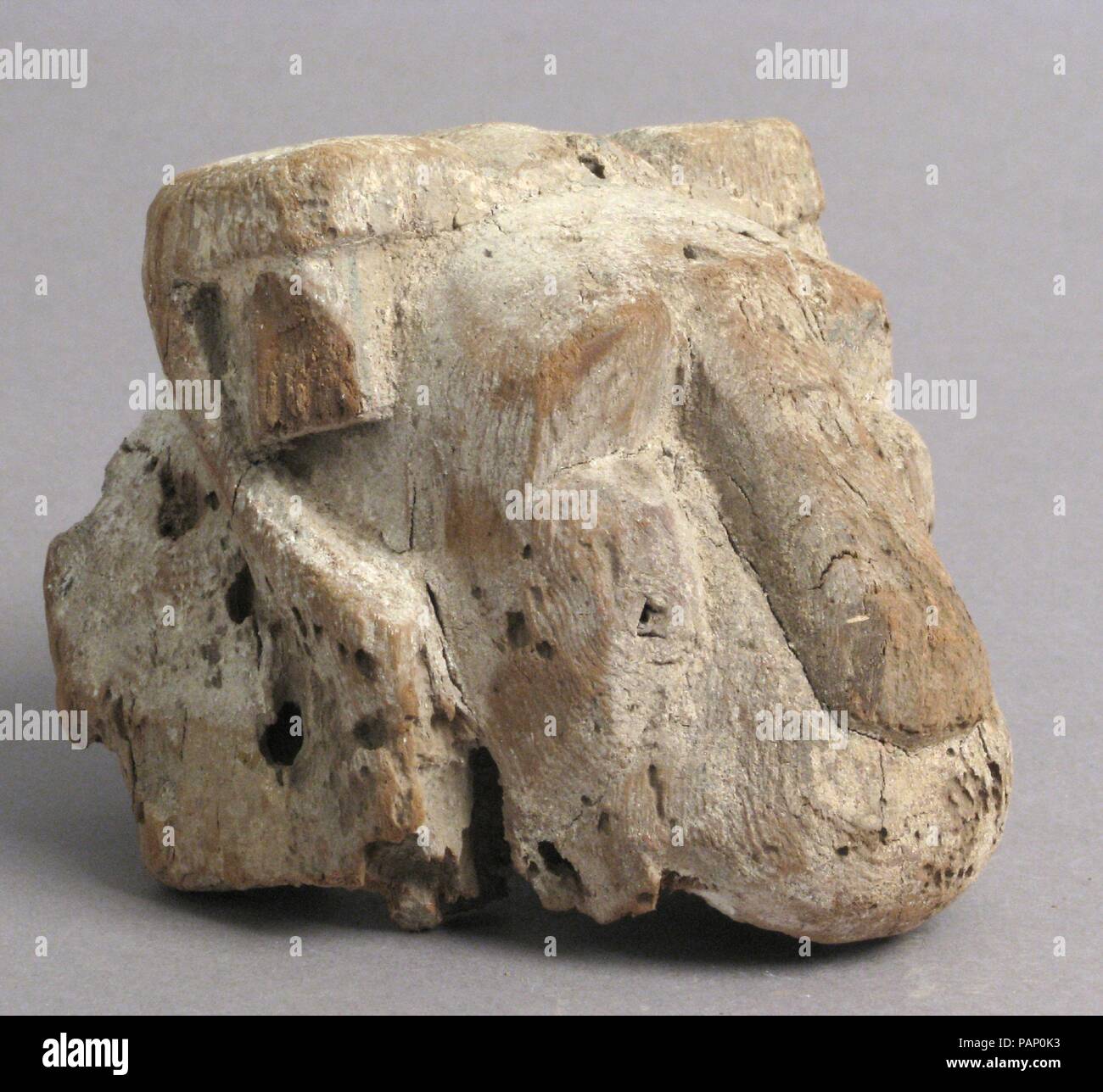 Leiter der Löwe. Kultur: Koptischen. Abmessungen: Insgesamt: 3 1/2 x 3 5/16 x 3 15/16 in. (8,9 x 8,4 x 10 cm). Datum: 4. bis 7. Jahrhundert. Museum: Metropolitan Museum of Art, New York, USA. Stockfoto