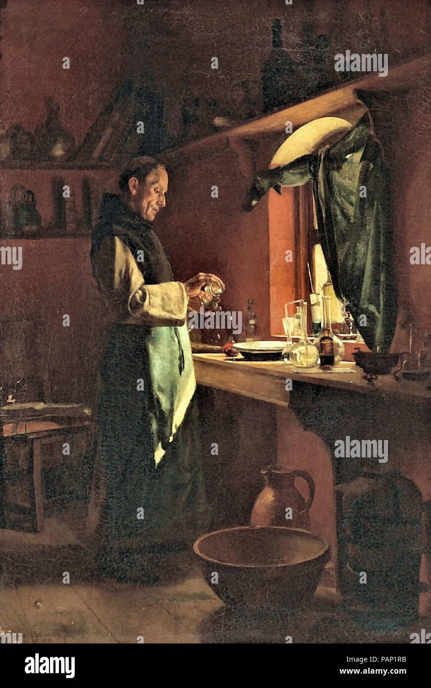 Jean-Louis-Ernest Meissonier der Alchemist Stockfoto