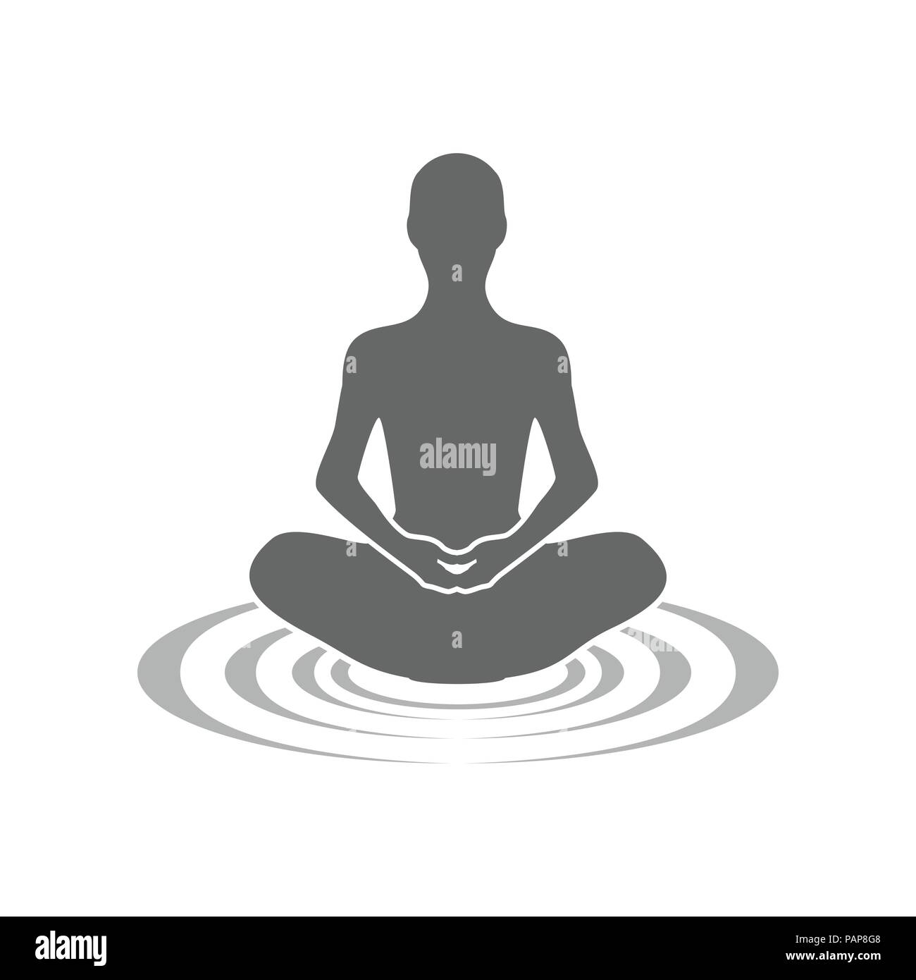 Meditation Echos Vektor Symbol Grafik Logo Design Template Stock Vektor