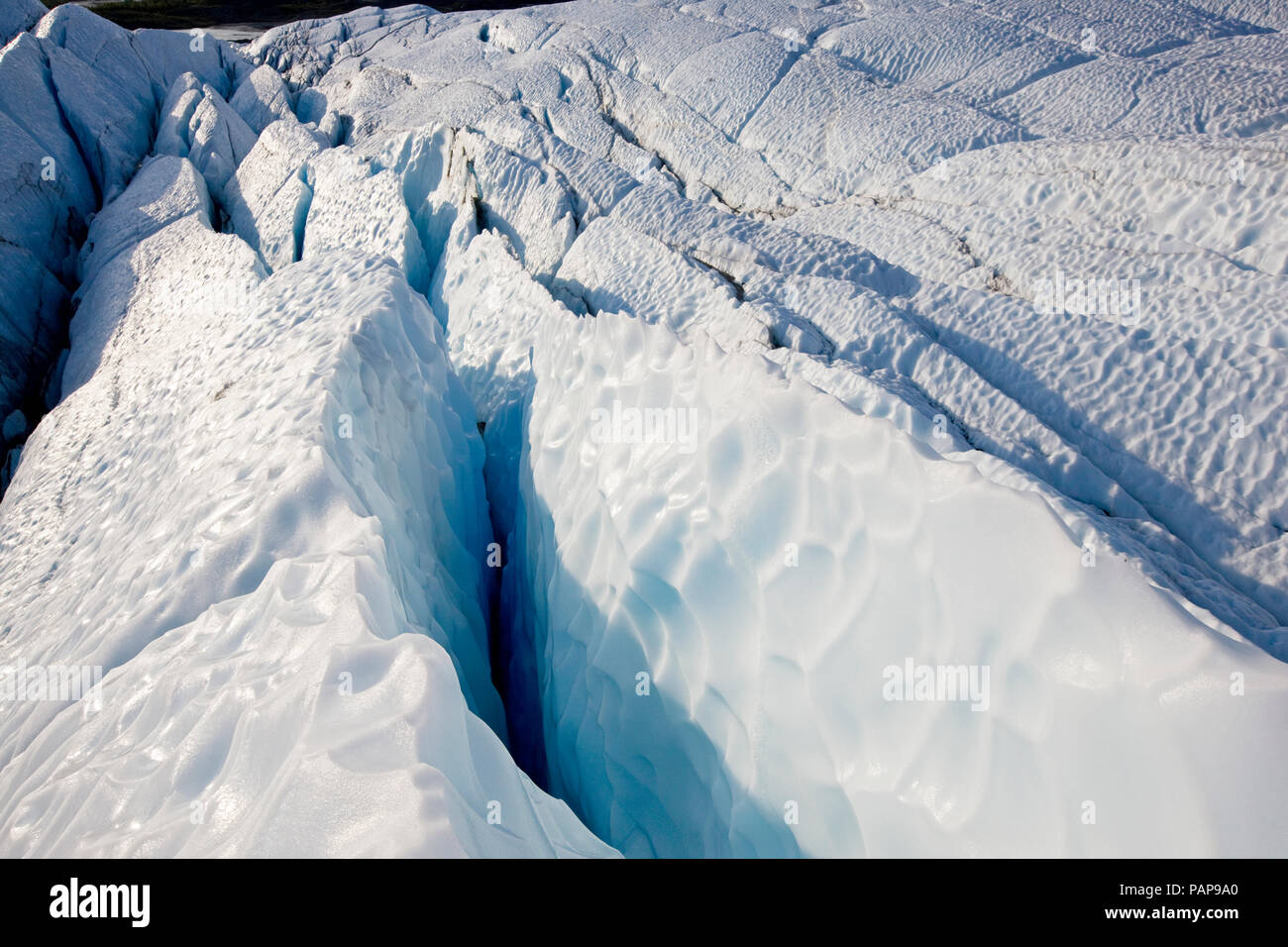 USA, Alaska, Gletscherspalte bei Matanuska Gletscher Stockfoto