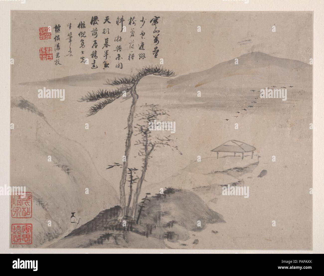 Landschaften. Artist: Pan Simu (Chinesisch, 1756-1842). Kultur: China. Abmessungen: 10 7/8 x 13 3/4 in. (27,6 x 34,9 cm). Datum: 19. Museum: Metropolitan Museum of Art, New York, USA. Stockfoto