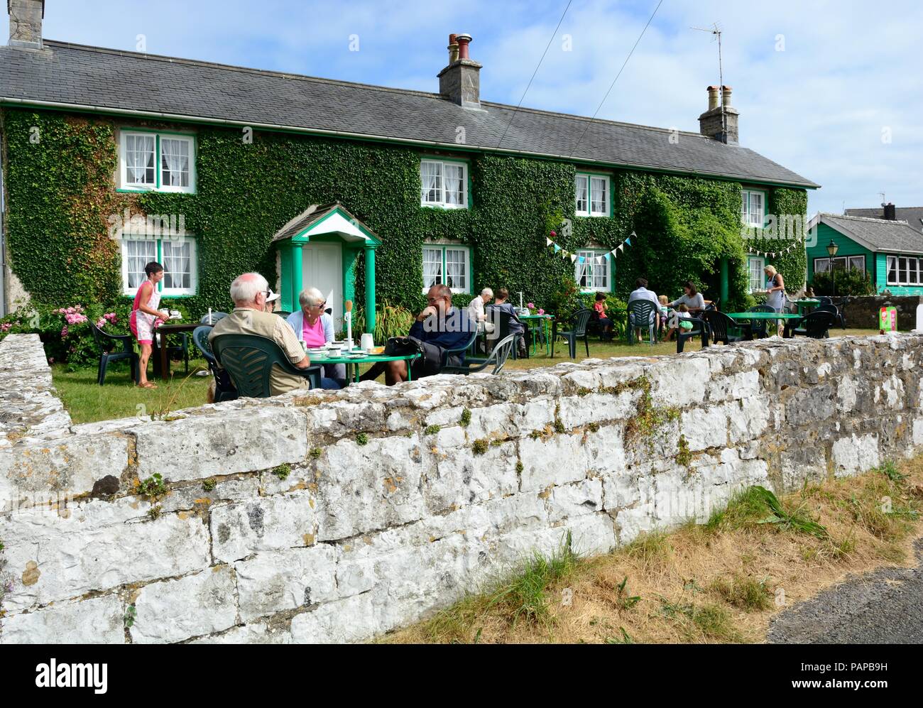 Ye Old World Cafe Bosherston Pembrokeshire Wales Cymru GROSSBRITANNIEN Stockfoto
