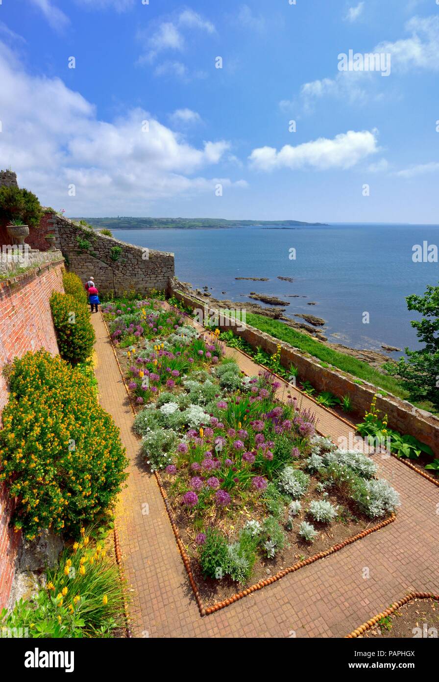 St Michael's Mount, Gärten Karrek Loos yn Koos, Marazion, Cornwall, England, Großbritannien Stockfoto