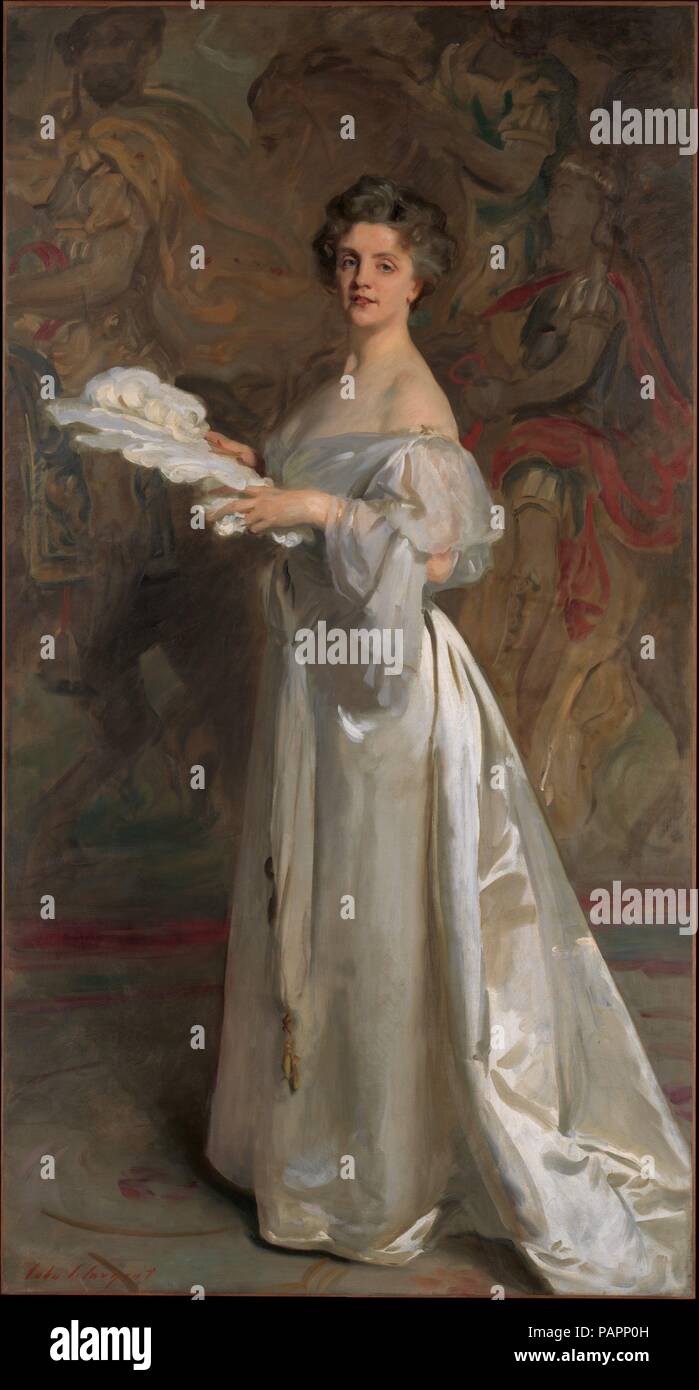 Ada Rehan. Artist: John Singer Sargent (Amerikanische, Florenz 1856-1925 London). Abmessungen: 93 x 50 cm. (236,2 x 127,3 cm) eingerahmt: 8 ft. 6 1/4 in. × 58 cm. X 4 1/2 in. (259,7 × 149,2 × 11,4 cm). Datum: 1894-95. Geboren Delia Crehan in Limerick, Irland, Ada Rehan (1860-1916) nach Amerika als ein Kind bewegt und begann auf der Bühne als sie 16 Jahre alt war. Fehler an einem Theater Bill zur Ihr Name Ada C. Rehan (anstelle von crehan), und der Name blieb. Im Jahre 1879 wechselte sie zu Augustin Daly's Theatre Company, und wurde international für das Spielen in Shakespeares Komödien und ot renommierte Stockfoto