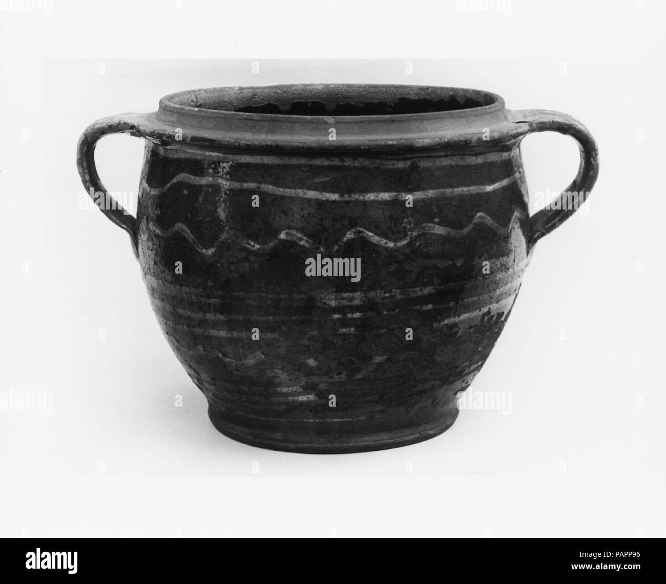 Jar. Kultur: American. Abmessungen: H.7 1/2 in. (19,1 cm); Durchm. 2 in. (5,1 cm). Datum: Ca. 1820-50. Museum: Metropolitan Museum of Art, New York, USA. Stockfoto