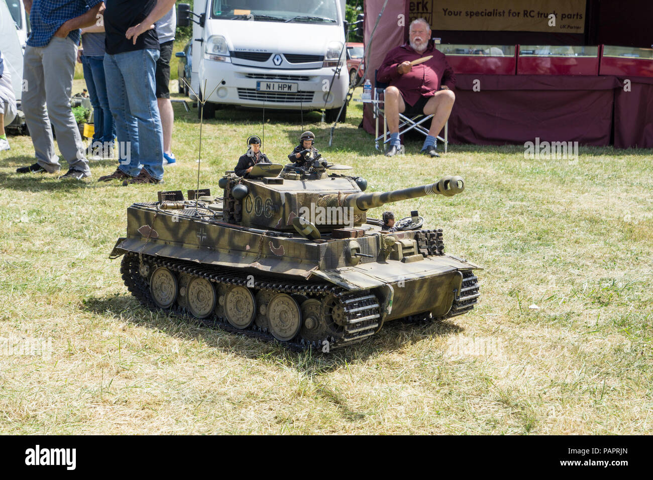 Modell der WW2 German Tiger I Tank, Kotflügel und Räder Stockfoto