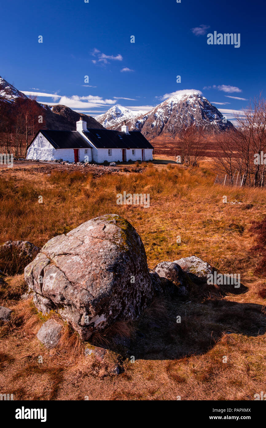 Blackrock Cottage, Buachaille Etive Mor, Glen Coe Stockfoto
