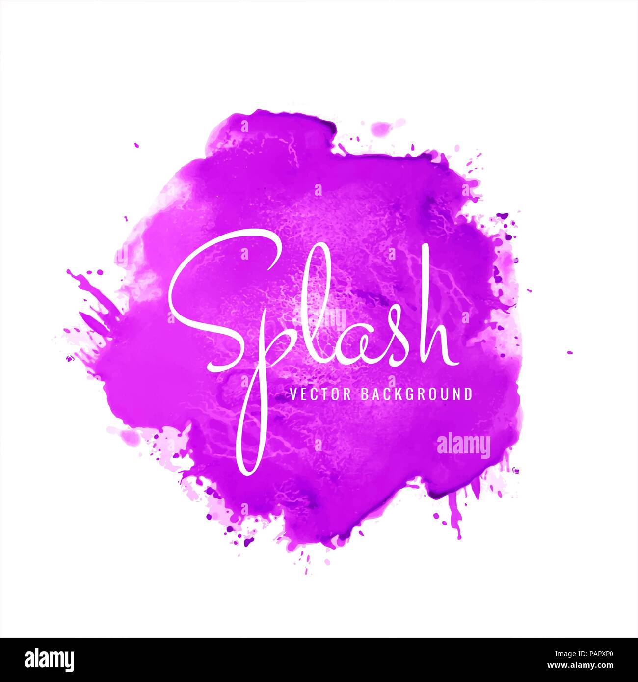 Spritzen der purplel Aquarell vector Hintergrund Stockfoto