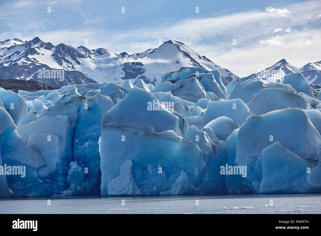 Südamerika, Chile, Torres del Paine Nationalpark, Grey Gletscher am Lago Grey Stockfoto