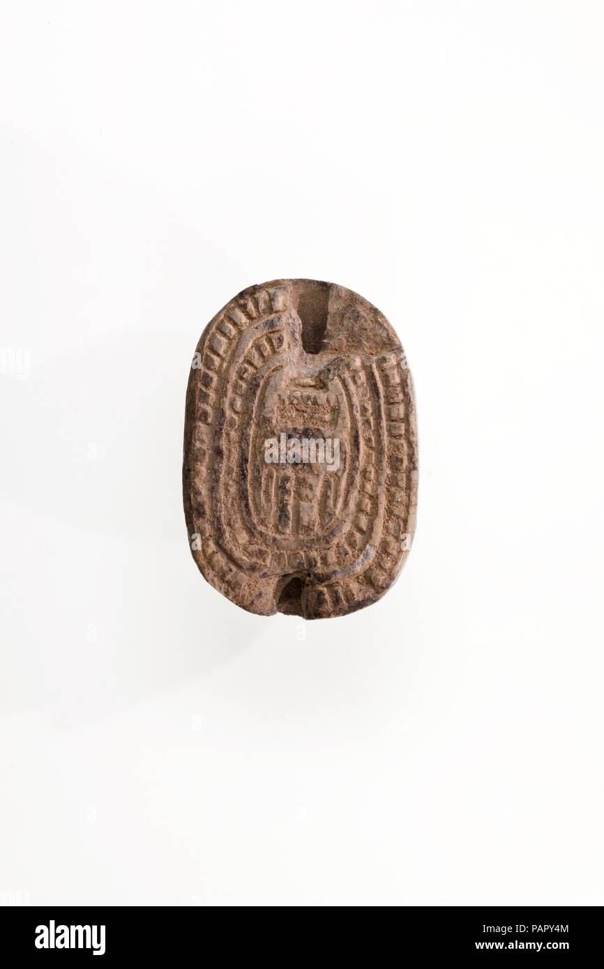 Skarabäus. Abmessungen: l. 2,2 cm (7/8 in). Dynastie: Dynasty 12-18. Datum: Ca. 1981-1295 v. Chr.. Museum: Metropolitan Museum of Art, New York, USA. Stockfoto