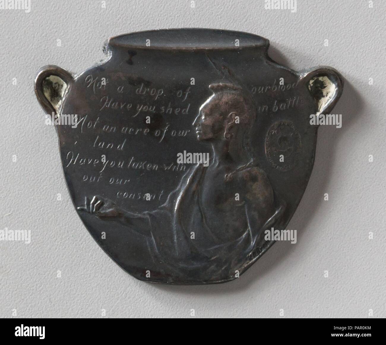 Monmouth County, New Jersey, Historical Association. Artist: Victor David Brenner (Amerikanische (Litauen) geboren, Kaunas 1871-1924 New York). Abmessungen: 1 1/4 x 1 1/2 in. (3,2 x 3,8 cm). Datum: 1903. Museum: Metropolitan Museum of Art, New York, USA. Stockfoto