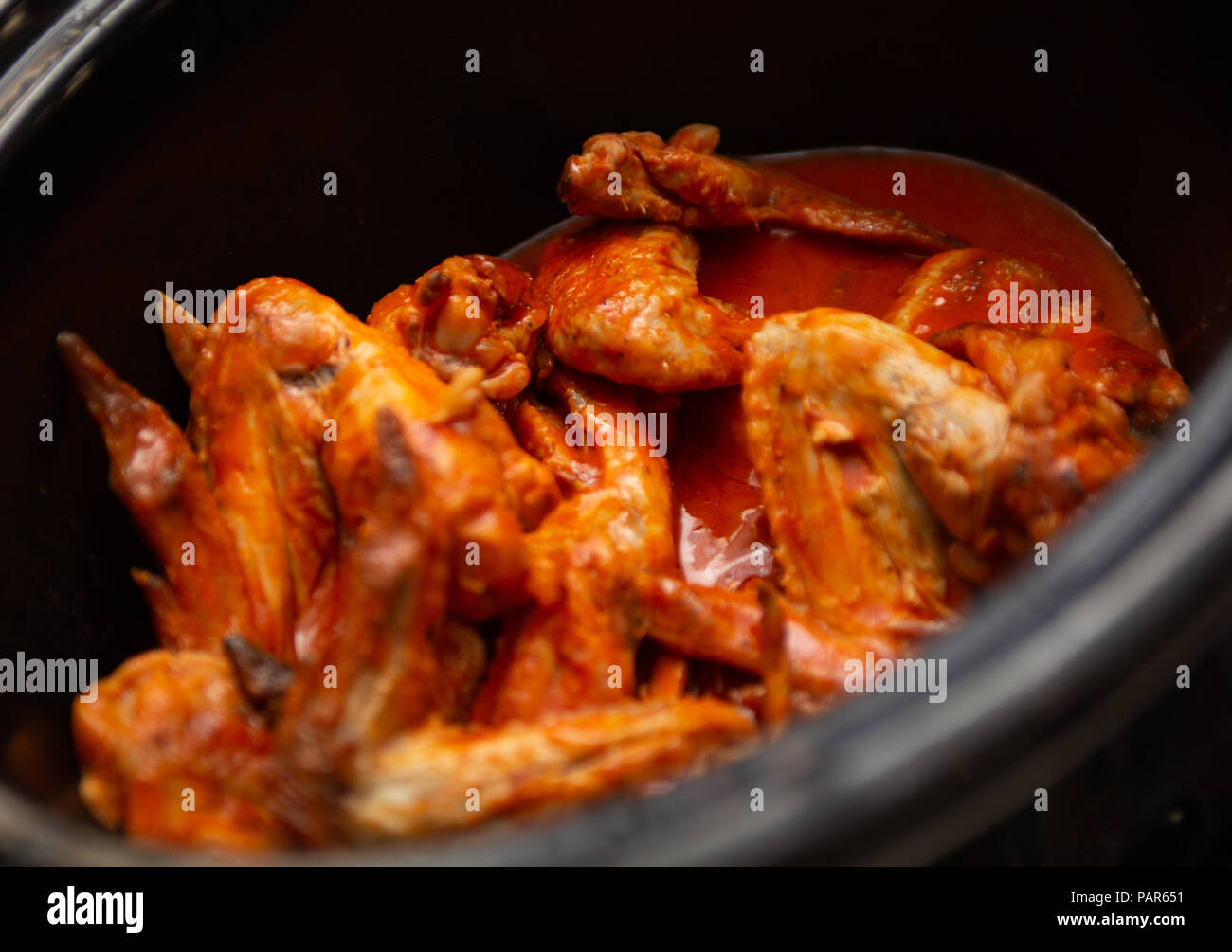 Red Hot wings für ein Koch aus Stockfoto