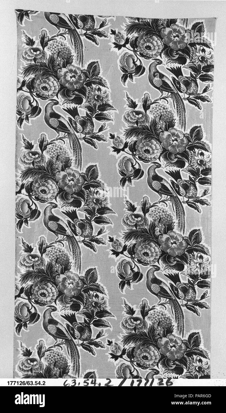 Stück. Kultur: Britische. Abmessungen: L 72 x W. 23 3/4 Zoll (breite Webstuhl) 182,9 x 60,3 cm. Datum: Ca. 1830. Museum: Metropolitan Museum of Art, New York, USA. Stockfoto