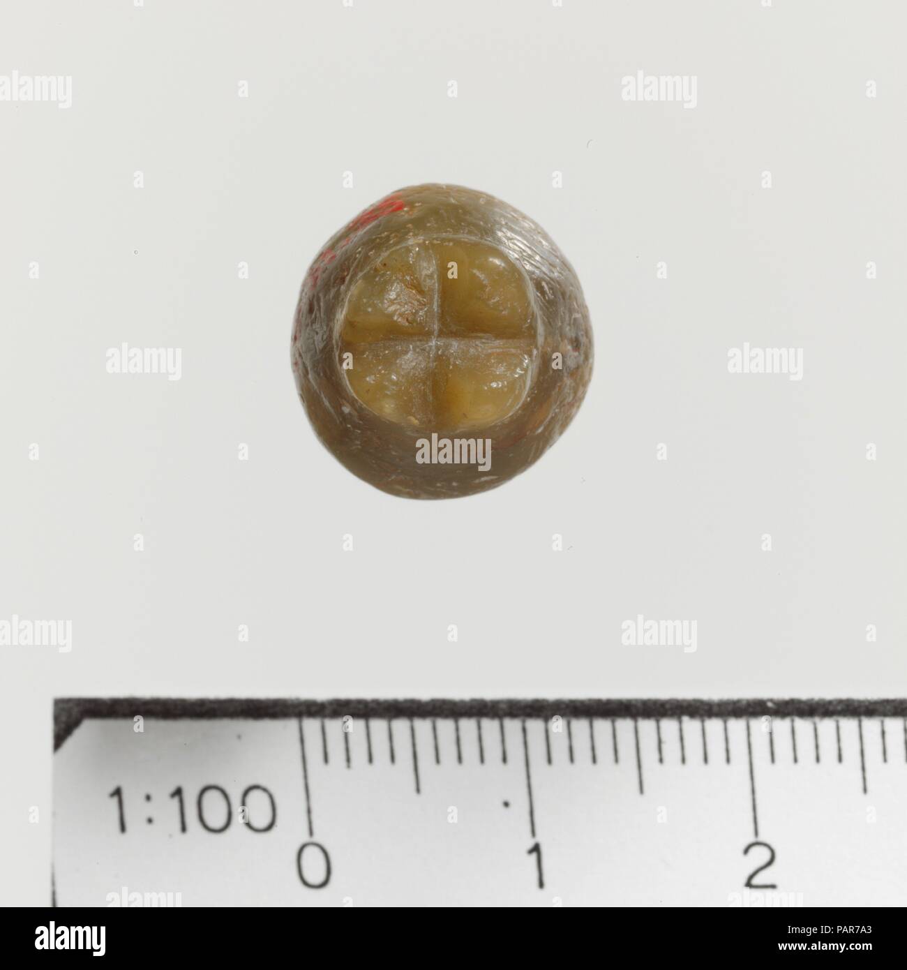 Siegel Stempel. Kultur: Minoan. Abmessungen: Andere: 13/16 x 9/16 in. (2,1 x 1,4 cm). Datum: Ca. 2200-1900 v. Chr.. Museum: Metropolitan Museum of Art, New York, USA. Stockfoto