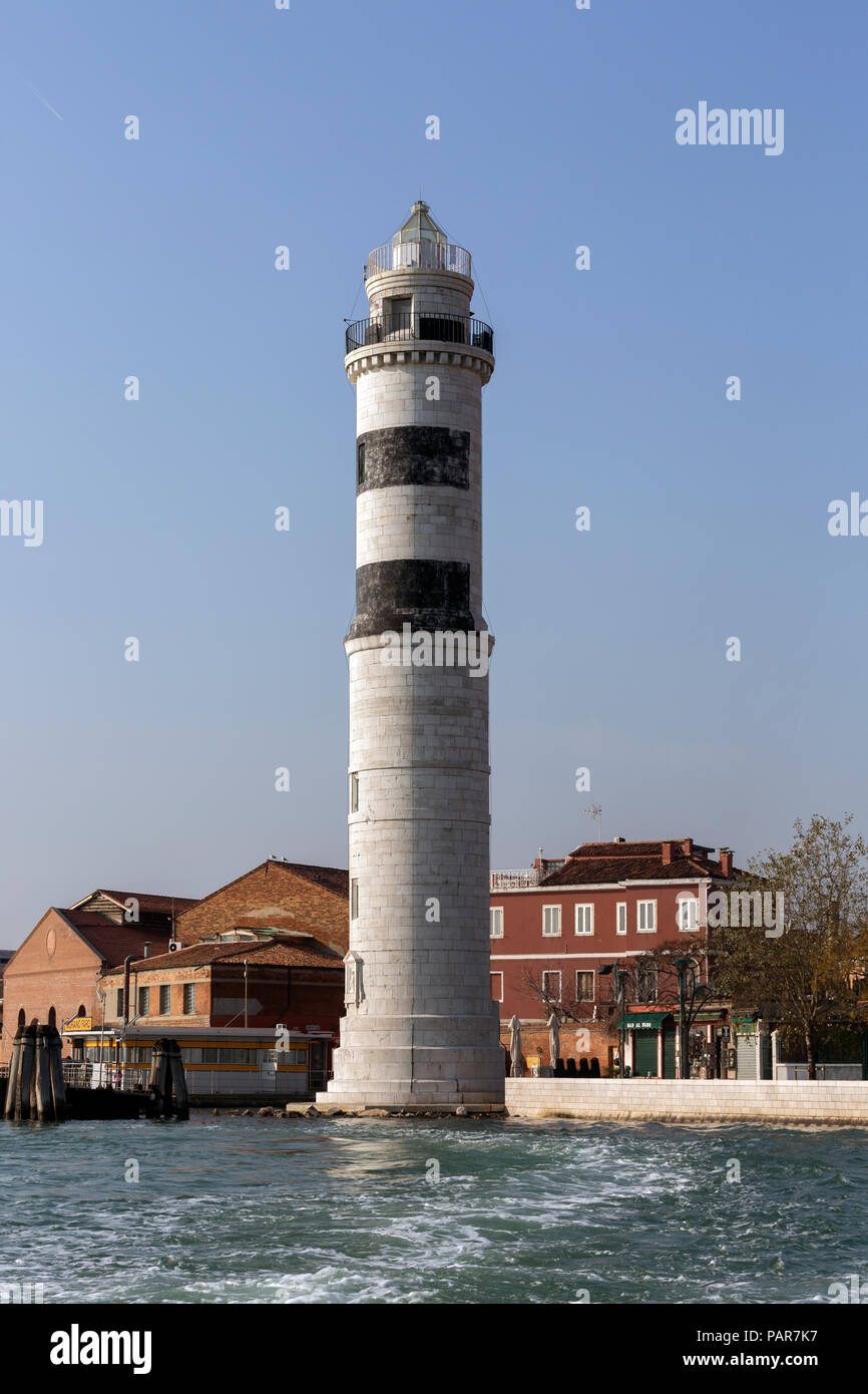 Italien, Lagune von Venedig, Burano, Leuchtturm Stockfoto