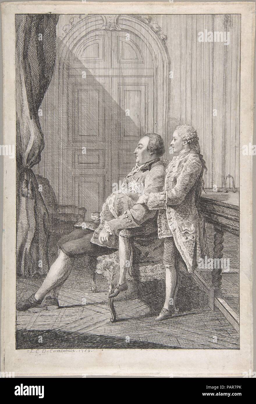Portrait von LouisPhilippe, Duc d'Orléans und sein Sohn Joseph Louis