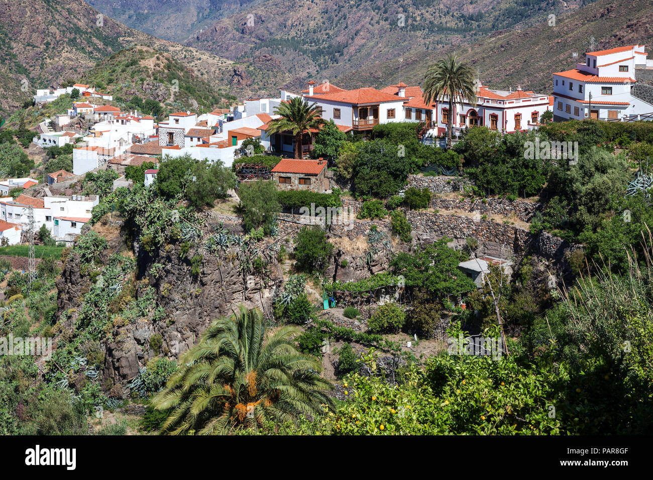 Bergdorf Tejeda, Gran Canaria, Kanarische Inseln, Spanien Stockfoto