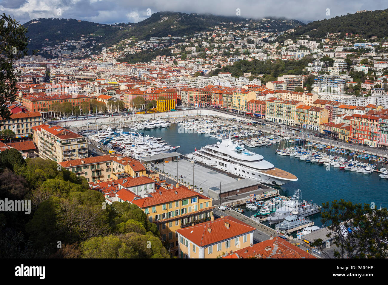 Frankreich, Provence-Alpes-Cote d'Azur, Nizza, Port Lympia Stockfoto