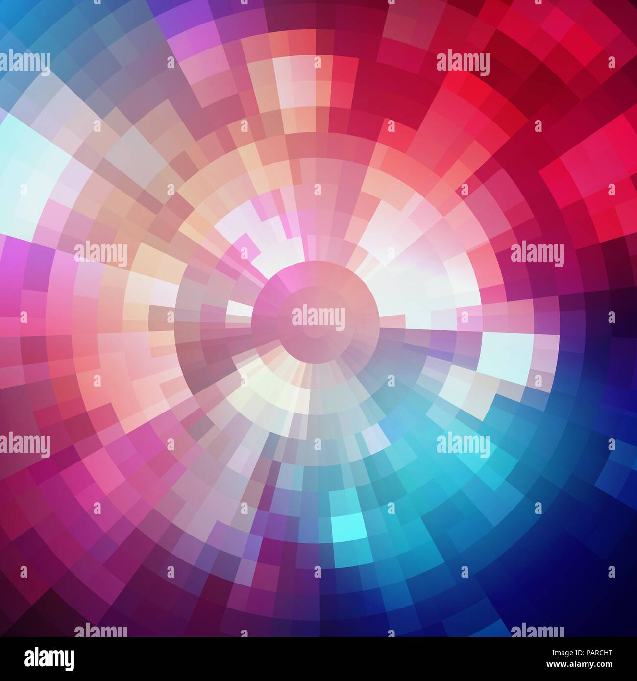 Abstrakte shining konzentrischen Mosaik vector Hintergrund Stock Vektor