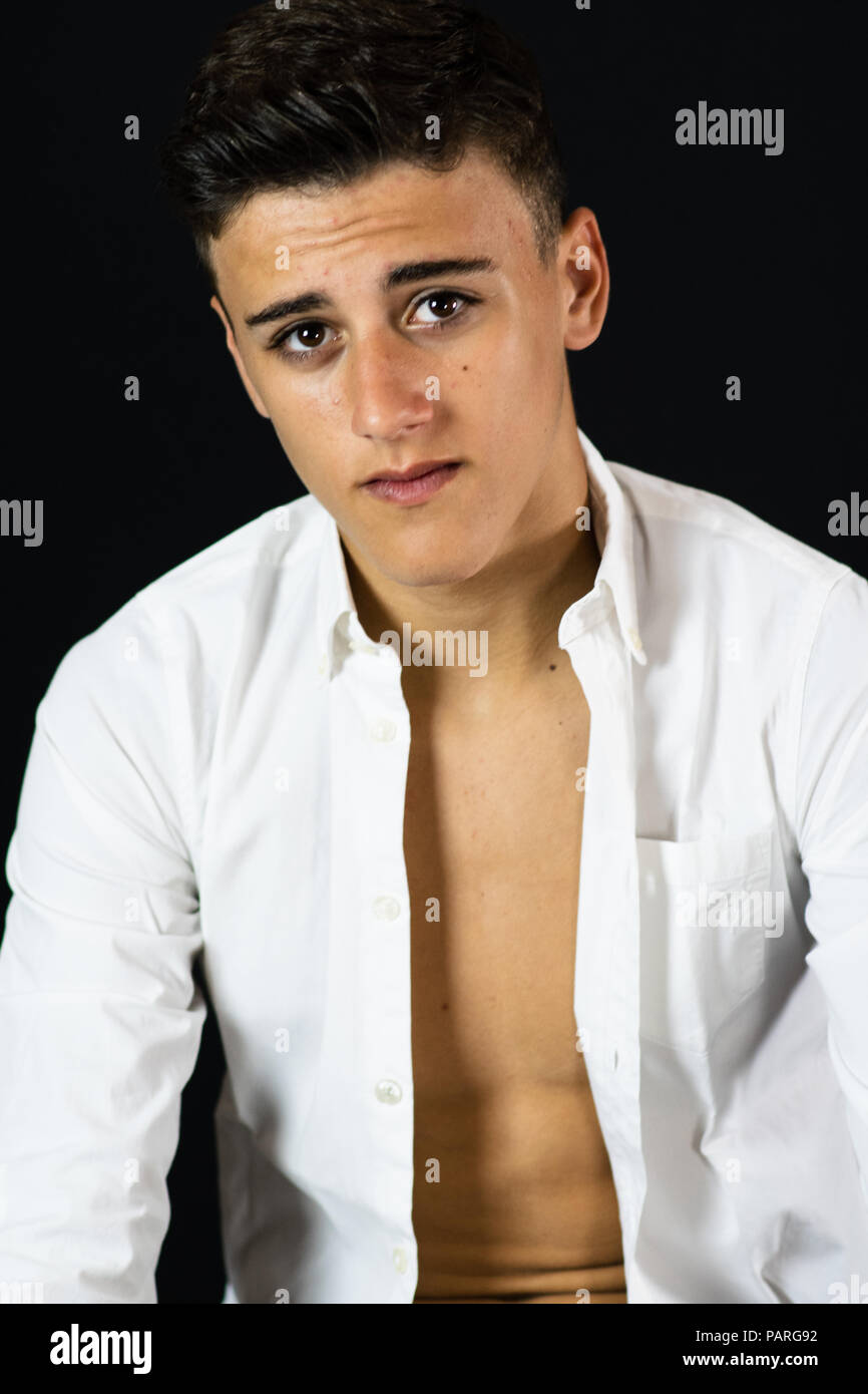 Nahaufnahme eines 16 Y Boy Stockfoto
