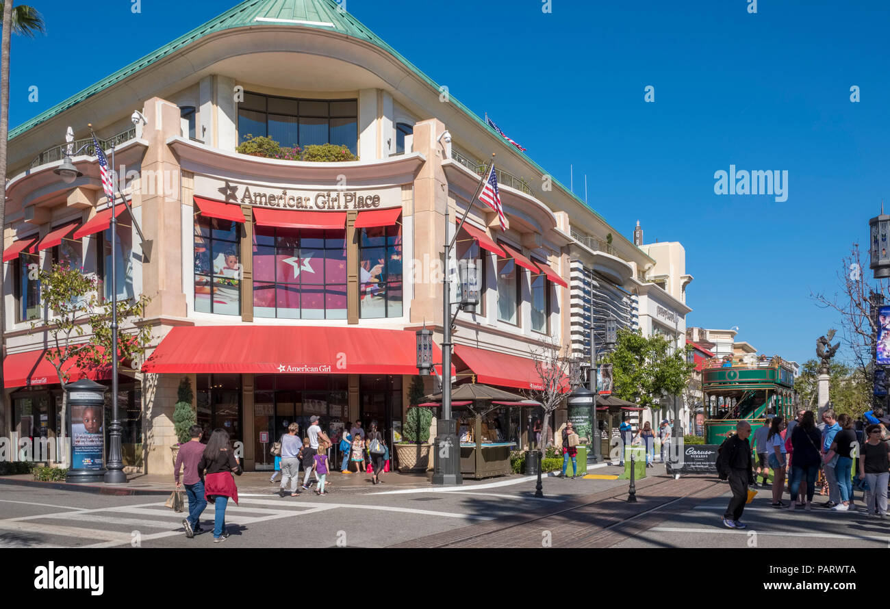 American Girl Place Store an der hochwertigen Shopping Mall, die Nut am Bauernmarkt, Los Angeles, Kalifornien, USA Stockfoto