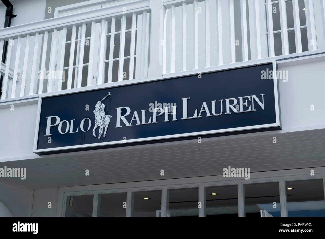 Polo Ralph Lauren store logo Zeichen, Großbritannien Stockfoto