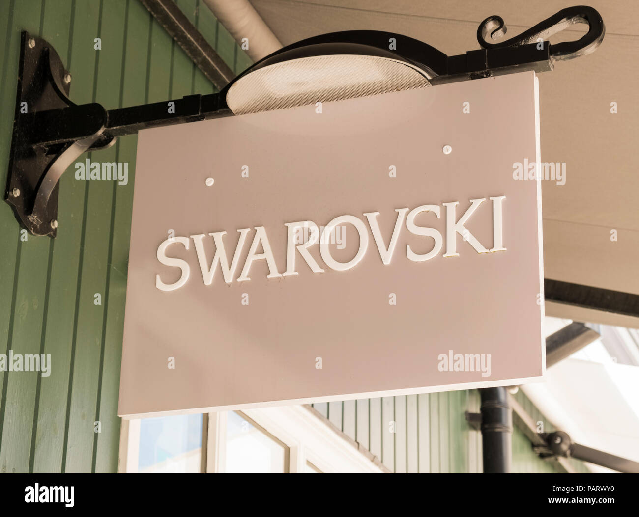 Swarovski store logo Zeichen, Großbritannien Stockfoto