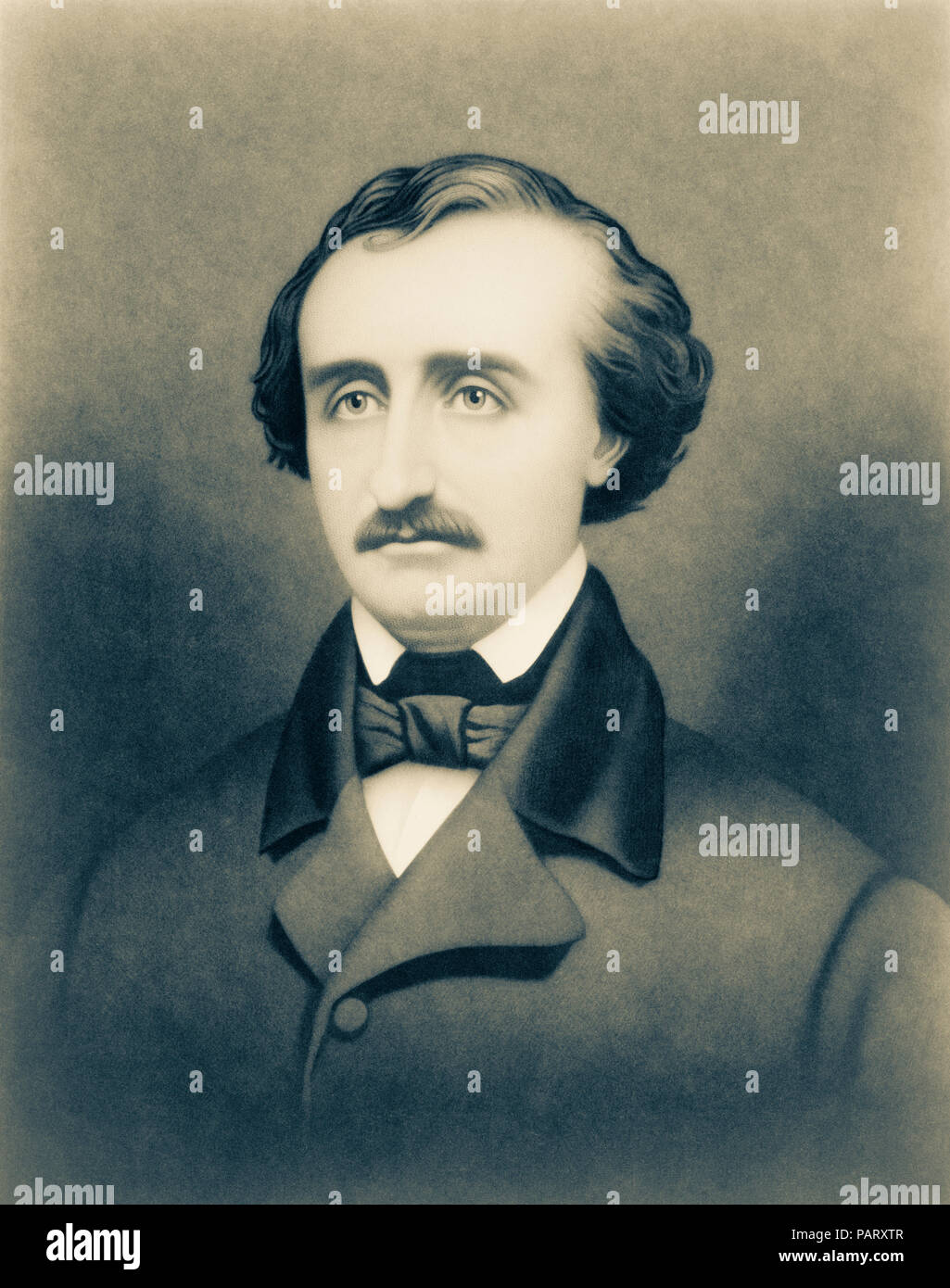 Edgar Allen Poe, 1809-1849. Der amerikanische Schriftsteller. Stockfoto