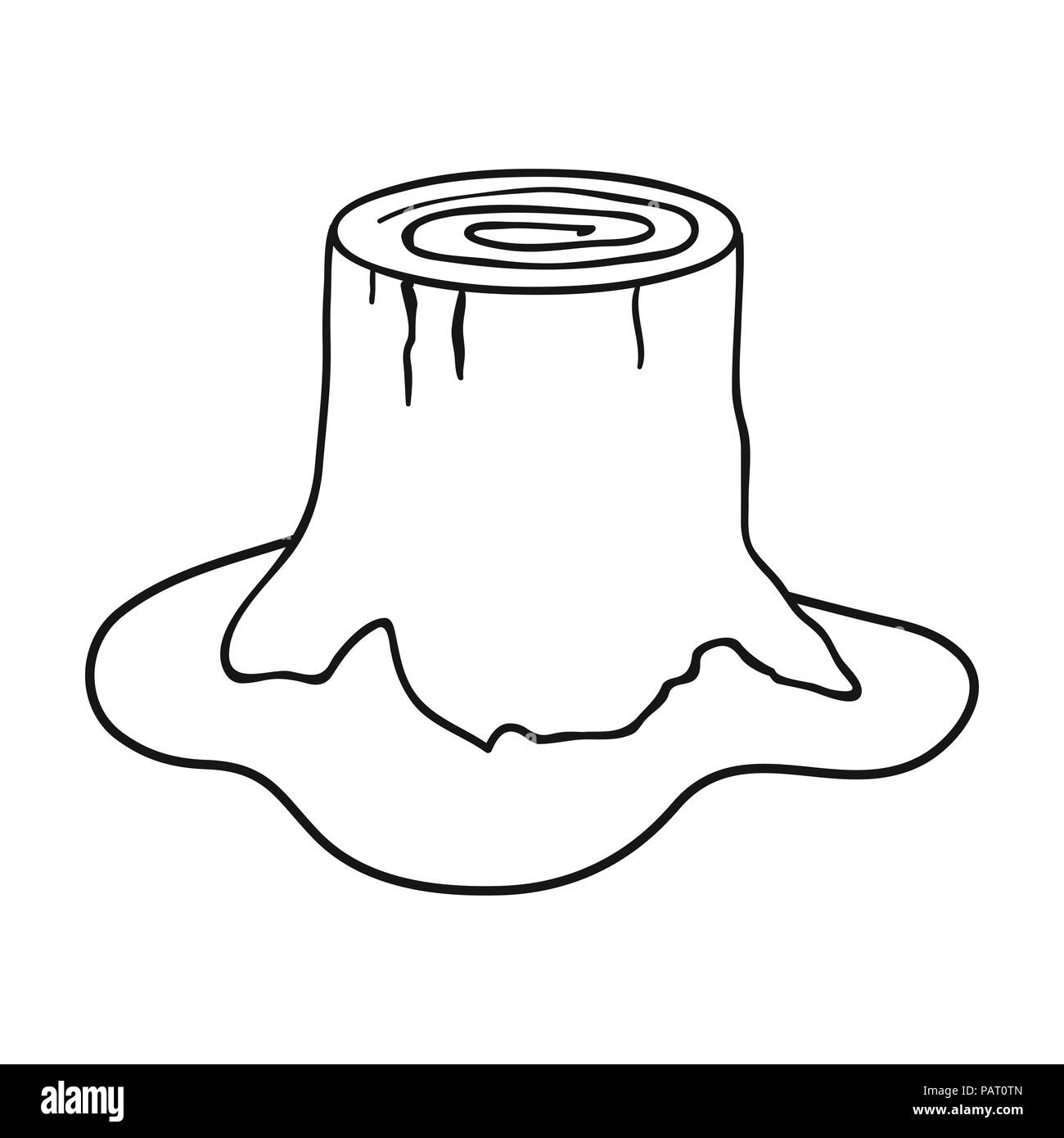 Baumstumpf Symbol in Stil auf weißem Hintergrund. Sägewerk und Holz symbol Vektor Illustration. Stock Vektor