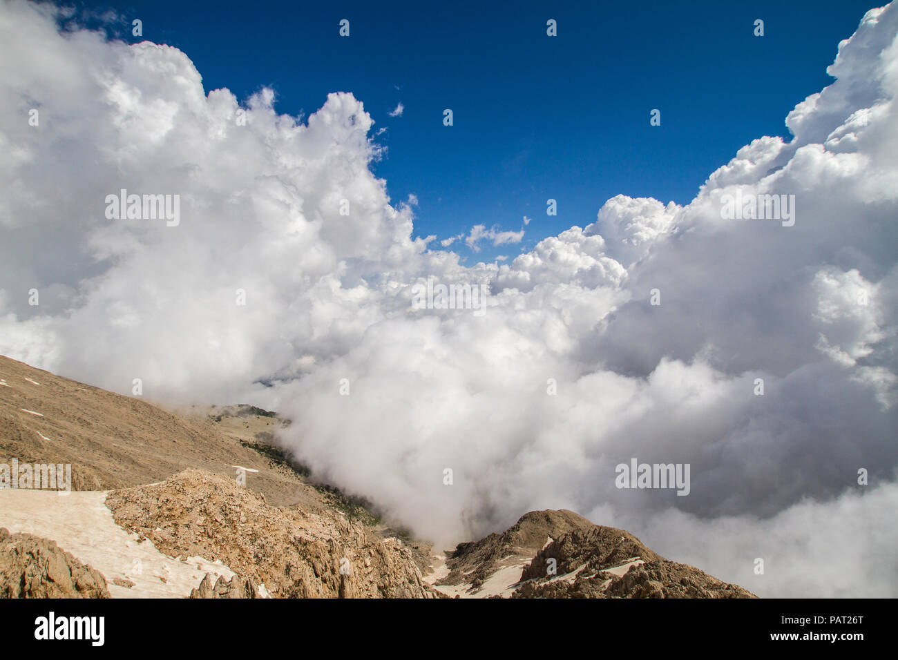 Die Türkei, Kemer, Tahtali (Olympos) in den Wolken Stockfoto