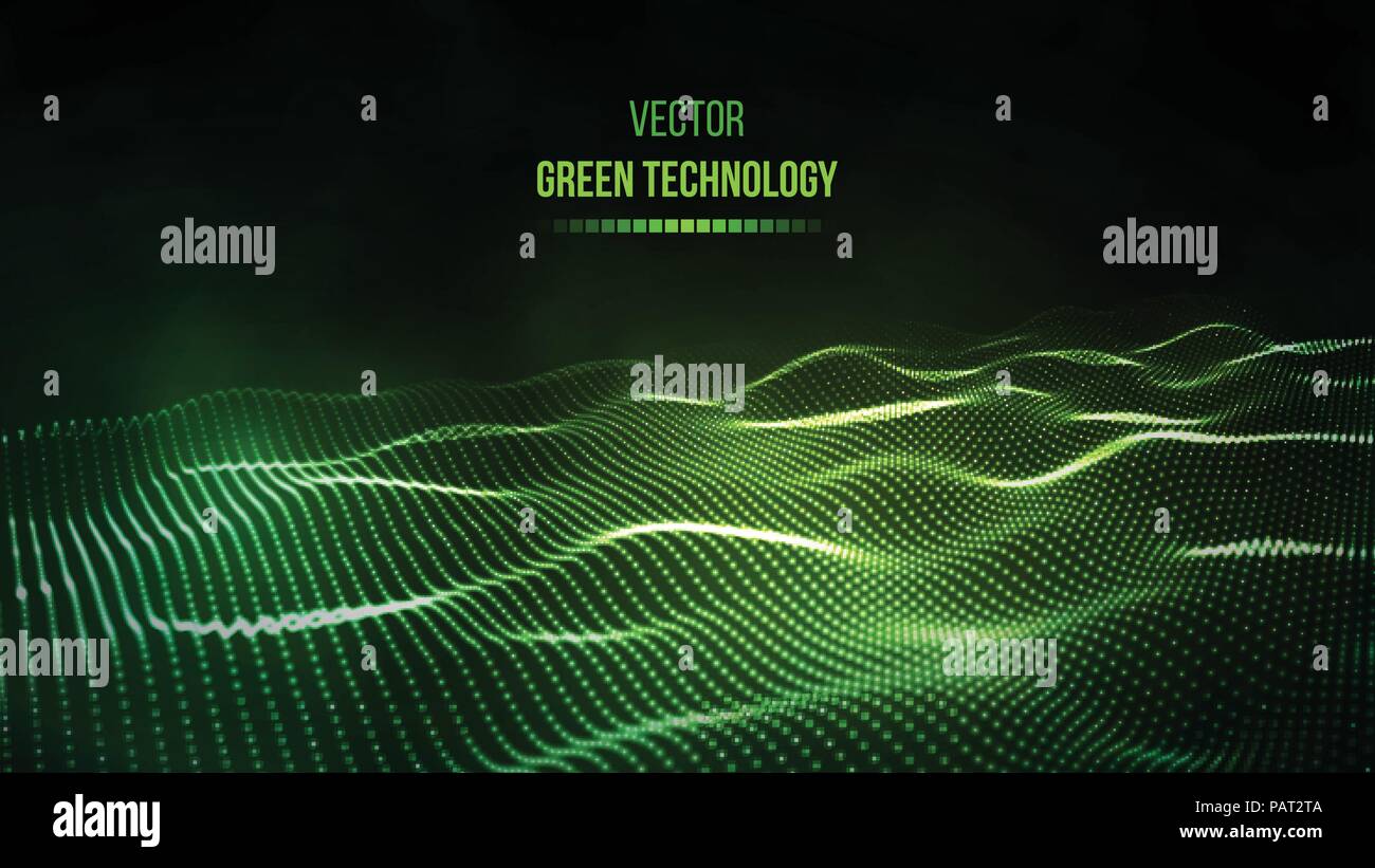 Grüne Technologie Hintergrund. Grüne Energie Vektor-illustration eps 10. Die Kommunikation im Team Konzept grünen Hintergrund. Vektor Präsentation tech Hintergrund. Stock Vektor