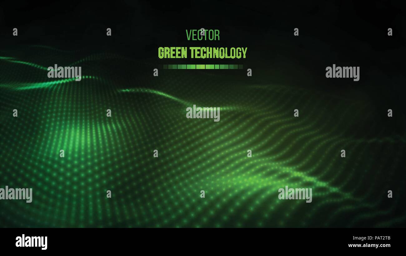 Grüne Technologie Hintergrund. Grüne Energie Vektor-illustration eps 10. Die Kommunikation im Team Konzept grünen Hintergrund. Vektor Präsentation tech Hintergrund. Stock Vektor