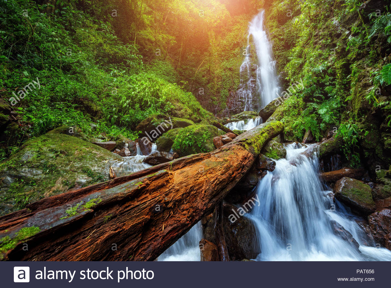 Grossen Wasserfall Schonen Wasserfall In Den Tropischen Regenwald Im Khao Yai Nationalpark In Der Provinz Nakhon Nayok Thailand Stockfotografie Alamy