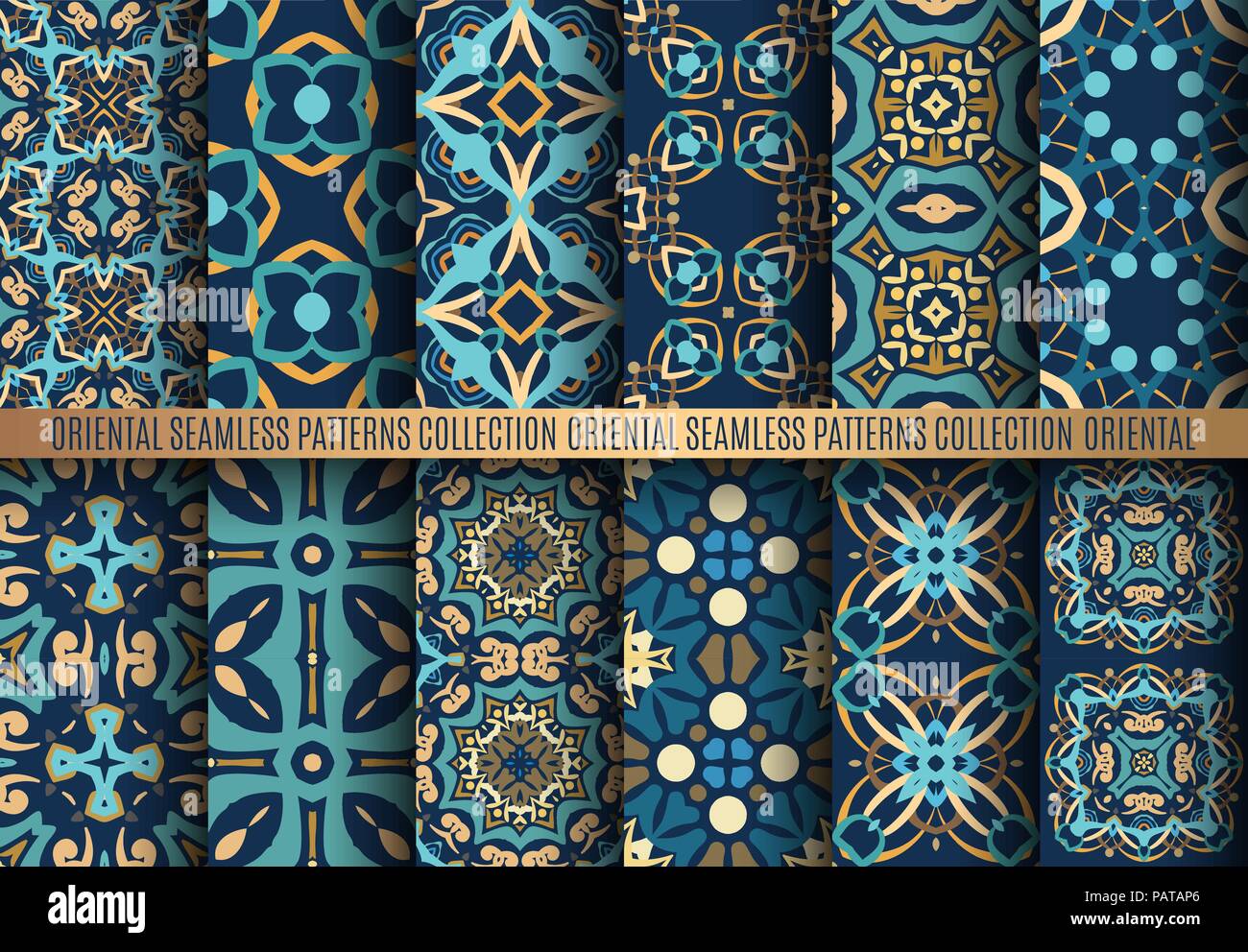Farbenfrohe Arabesque Muster Stock Vektor